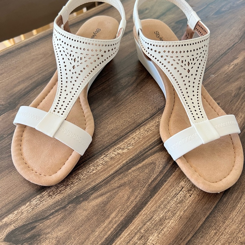 White Sandals by Skechers
